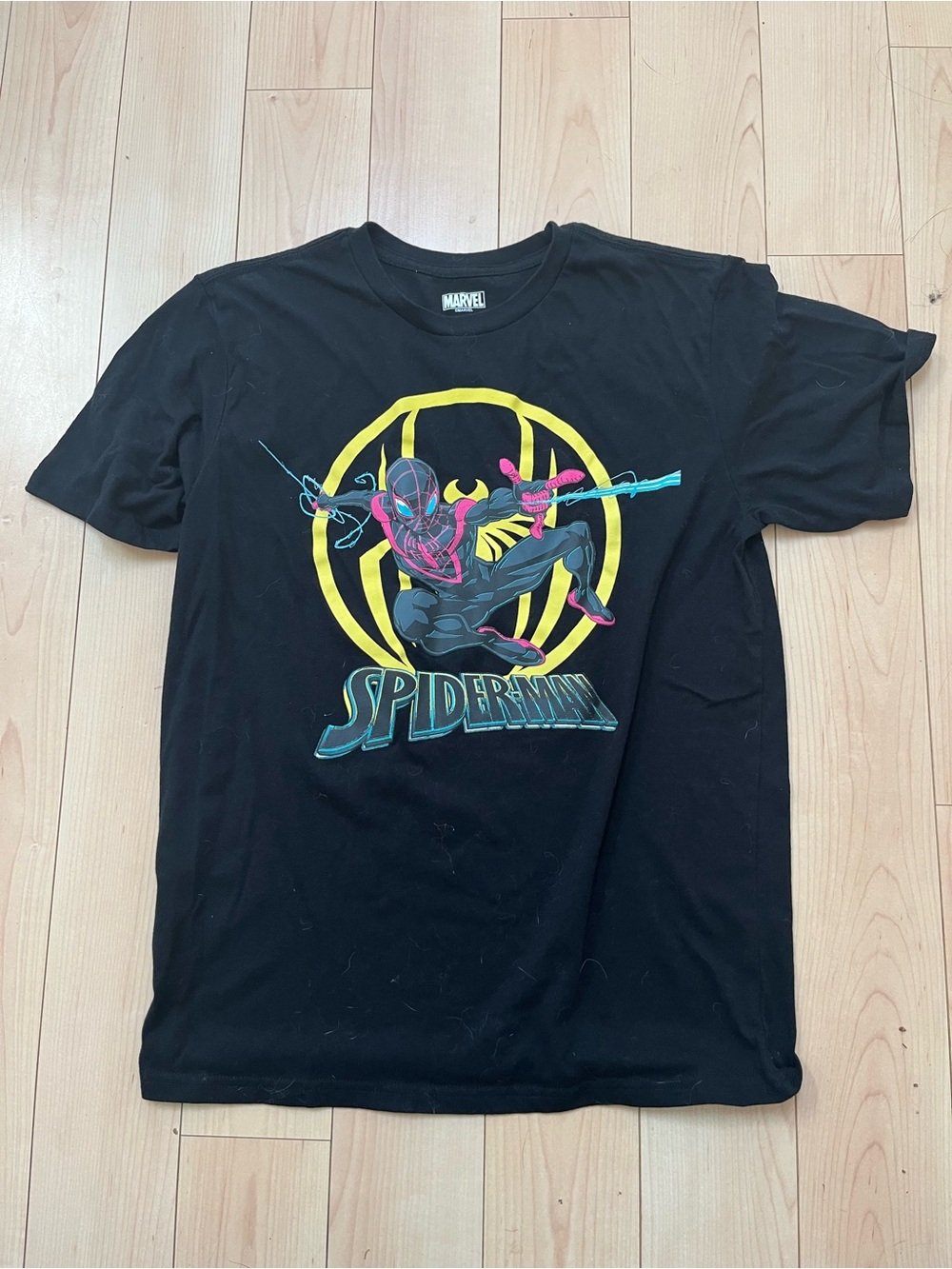 Marvel Black Spider-Man: Miles Morales Retro Graphic Tee